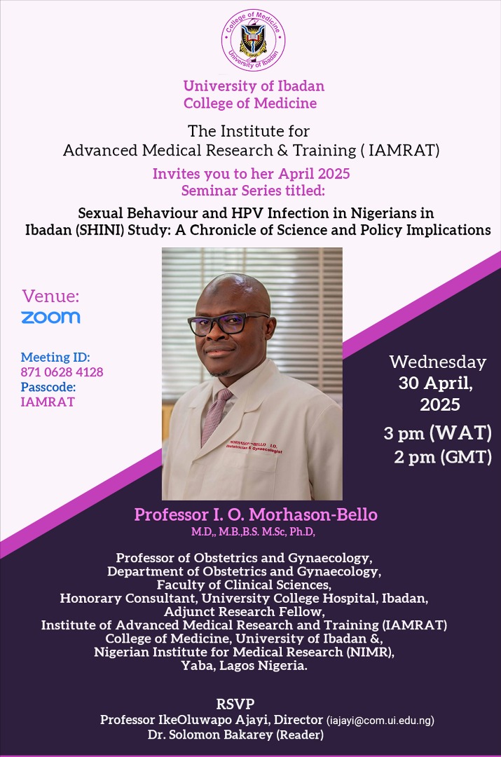 IAMRAT MONTHLY LECTURE SERIES FOR APRIL, 2025 
